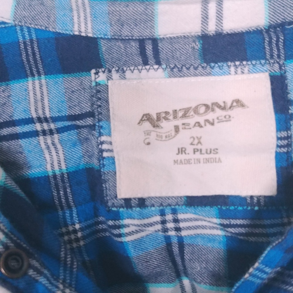 Arizona Jean Company Plaid Women top - Picture 3 of 4